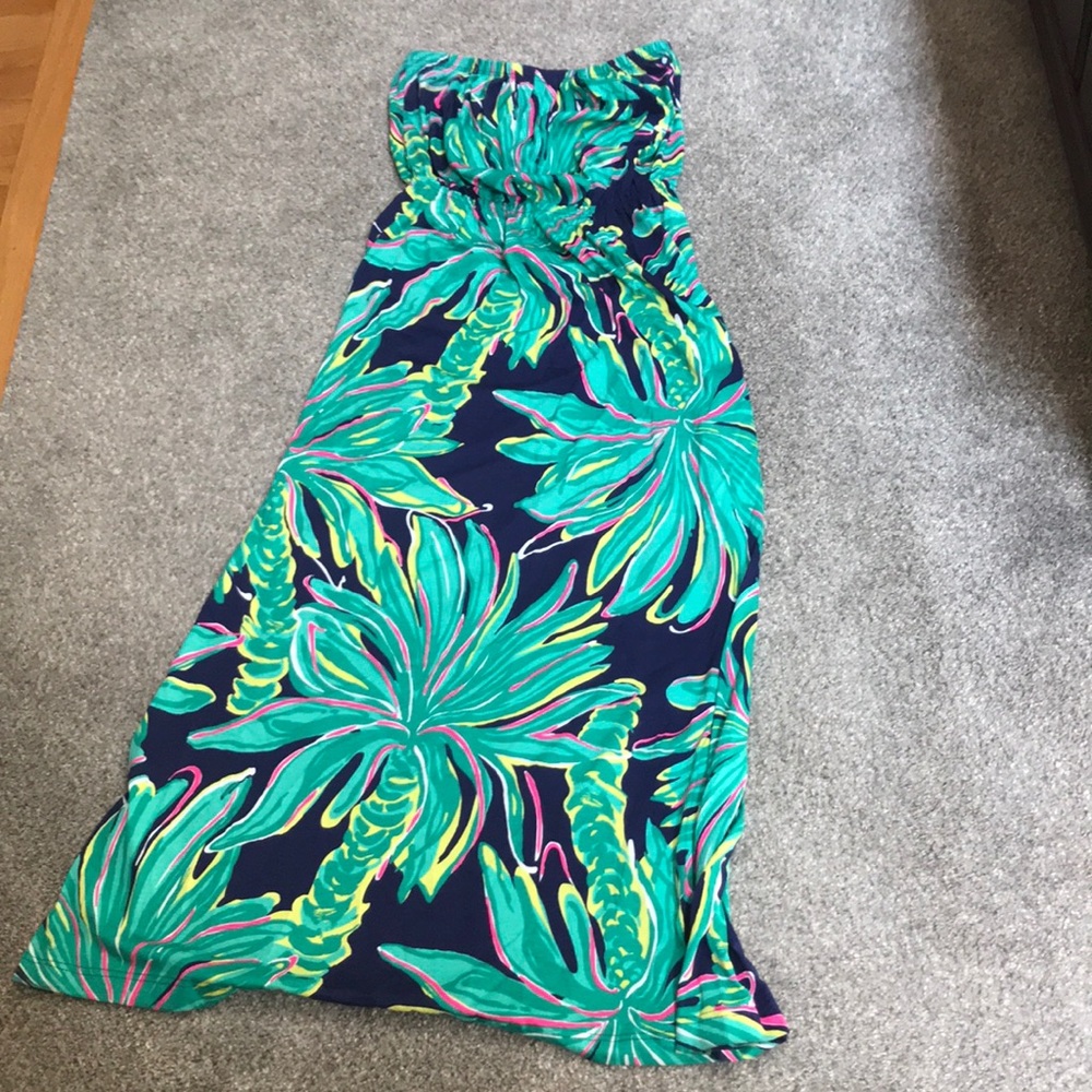 Lilly pulitzer palm tree maxi dress